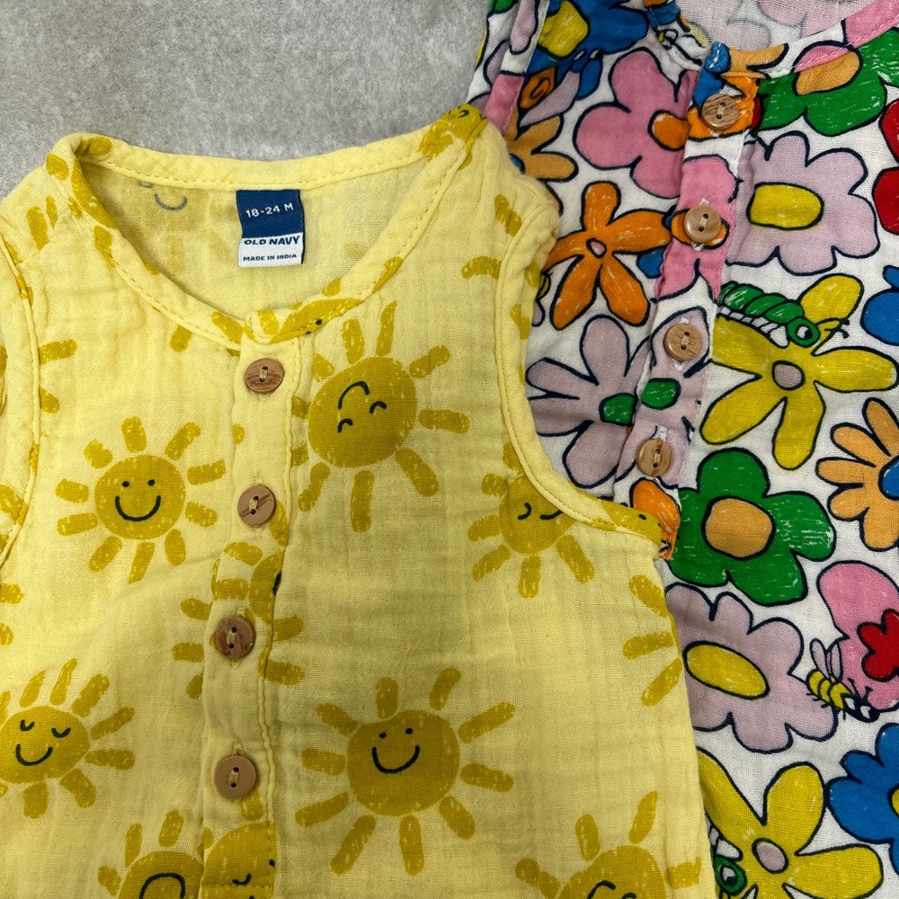 Old Navy Kids One Pieces - Yellow and Multicolor NEW without  tags